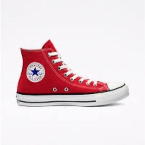 Converse Men's Chuck Taylor All Star High Top Red Sneaker    -    Size  12